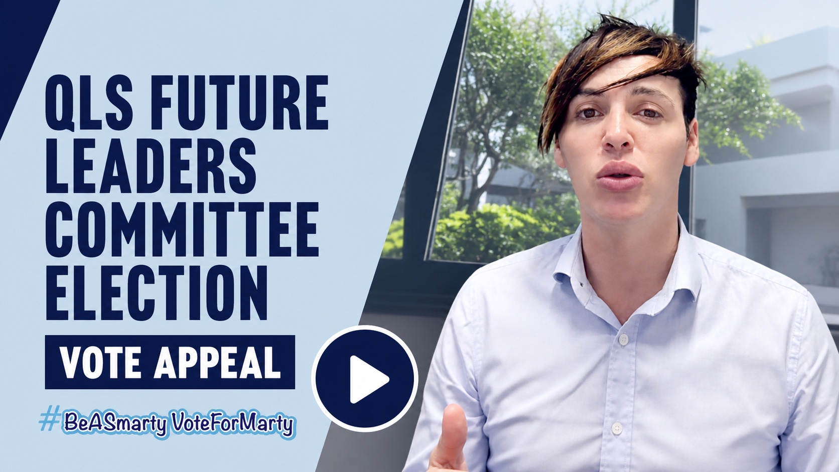 Video thumbnail: QLS Future Leaders Committee election — vote appeal