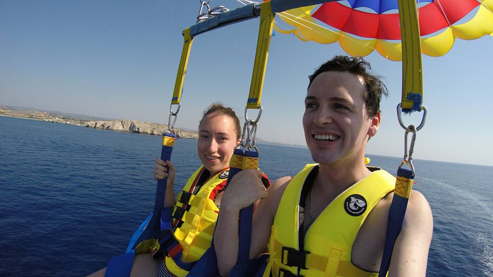 Parasailing on holiday