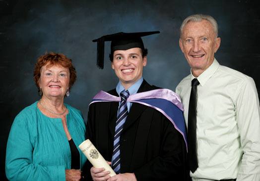Graduation day with my parents
